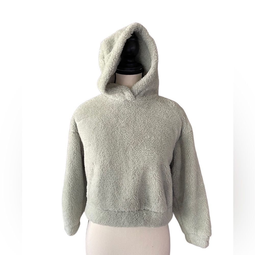 Love, Fire mint green -faux fur girls‎ hoodie size large